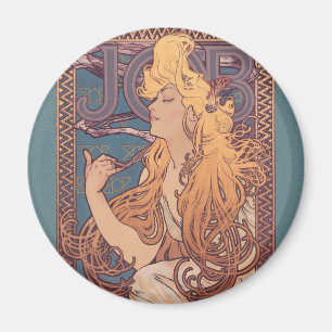 Aimant Alfonse Mucha Job Art Nouveau femme