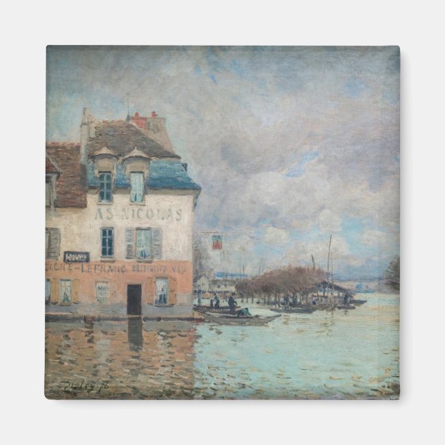Aimant Alfred Sisley - Inondation à Port-Marly 1876 (Devant)