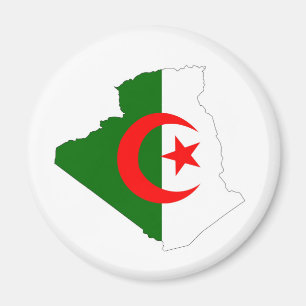 Aimant algérie drapeau pays carte forme symbole silhouett