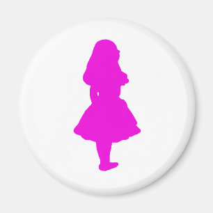 Aimant Alice dans le rose saumoné de Fuschia du pays des
