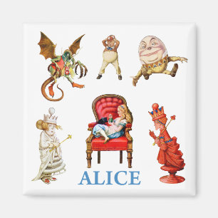 Aimant Alice et ses amis au pays des merveilles