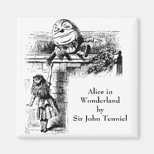 Aimant Alice vintage au pays des merveilles, Humpty Dumpt