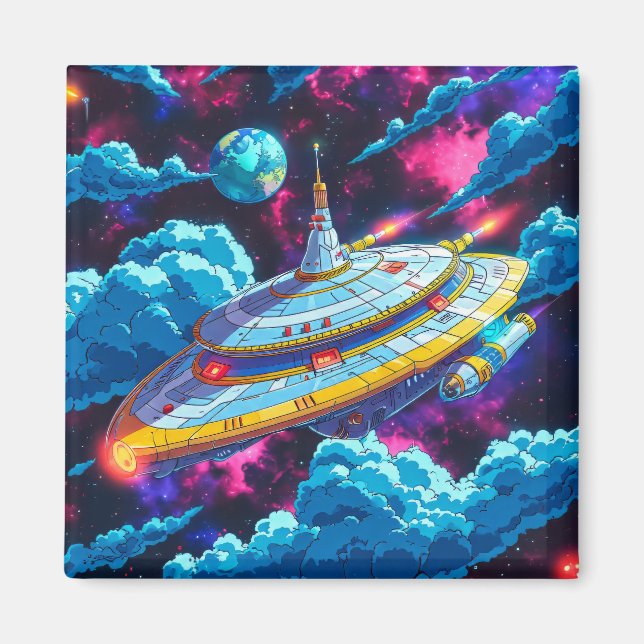 Aimant Alien de dessin animé (Devant)