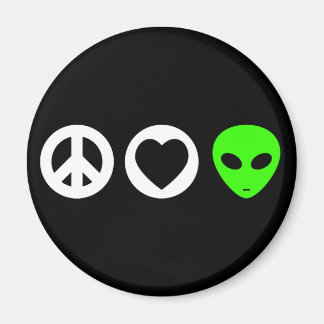 Aimant Alien Peace Love