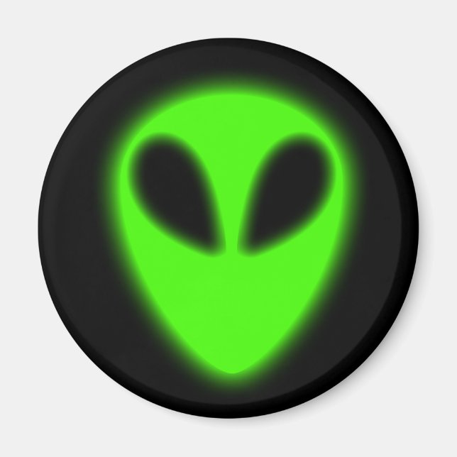 Aimant Alien vert brillant (Devant)