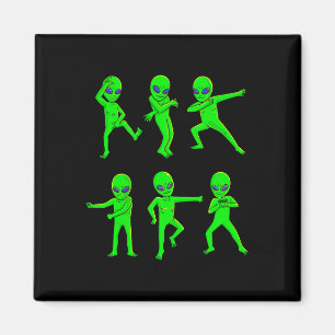 Aimant Aliens dansants Halloween Vert Alien Danse Enfants
