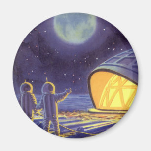 Aimant Aliens de science-fiction vintages sur Blue Planet