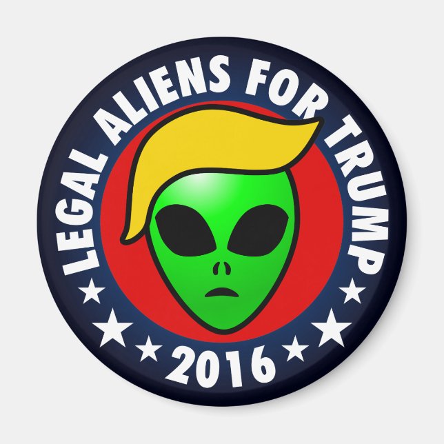Aimant Aliens du président Donald Trump en 2016 (Devant)
