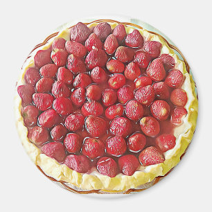 Aimant alimentaire à tarte aux fraises