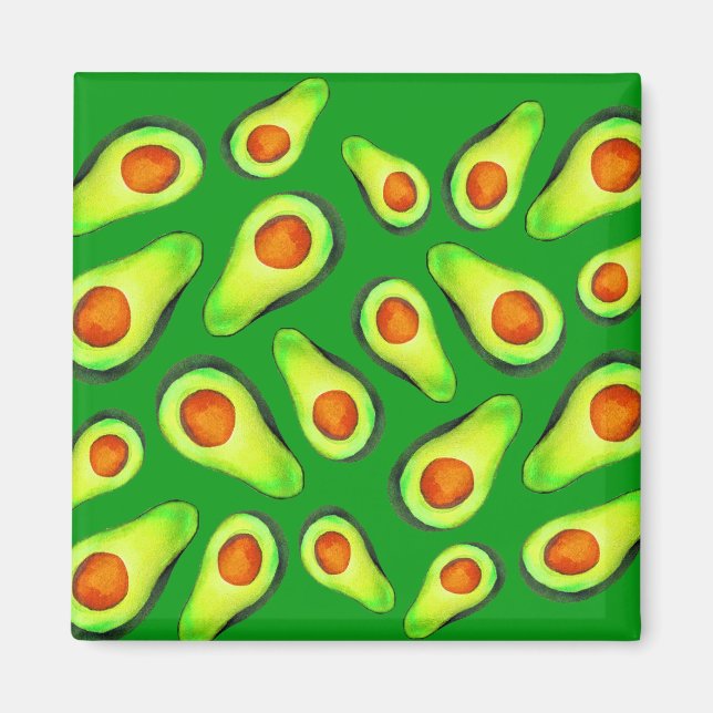 Aimant Alimentation de fruits de santé vert Avocado (Devant)