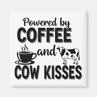 Aimant Alimenté par le café et les baisers de vache