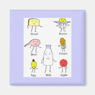 Aimant Aliments favoris Cuisine Vintage Art