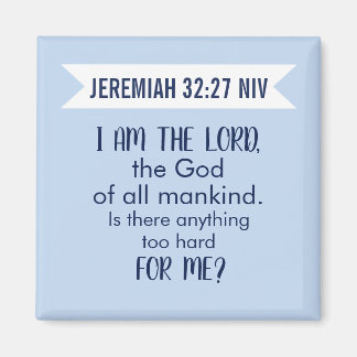 Aimant All Powerful God Bible Verse Pastel Blue Faith