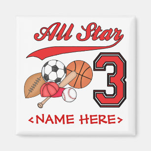 Aimant All Star Sports 3e anniversaire