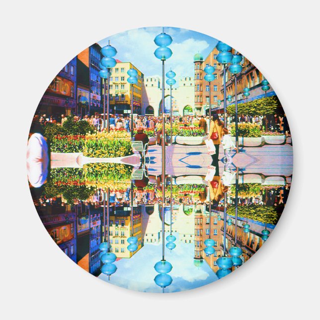 Aimant Allemagne vintage Munich Towngate Karistor (Devant)