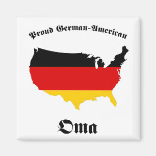 Aimant Allemand Américain Oma - Granny - Grand-mère