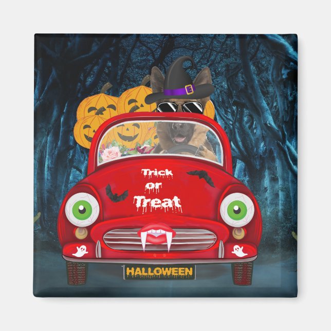 Aimant Allemand Berger Chien Conduite voiture effrayant H (Devant)