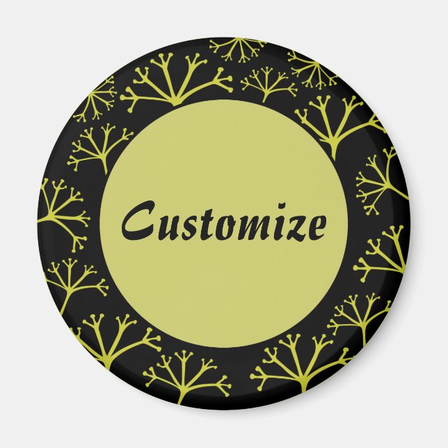 Aimant Aller avec le Modèle Vent - Noir (Devant)