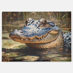 Aimant Alligator dans les Everglades Wildlife Art