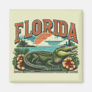 Aimant Alligator de Floride rétro