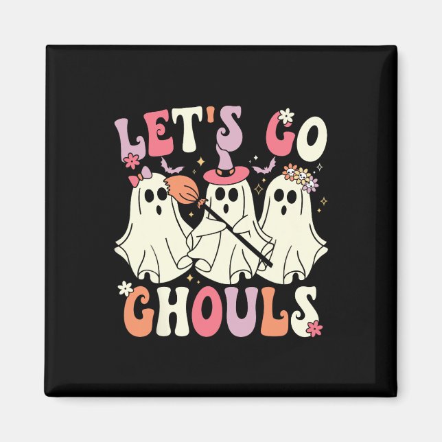 Aimant Allons Gouls Halloween Ghost Costume Retro Groo (Devant)