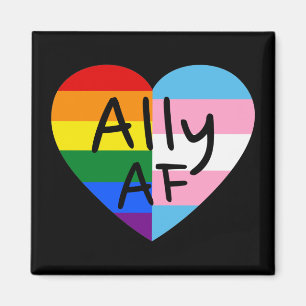 Aimant Ally AF III - Drapeau LGBTQ Gay Trans Queer Pride