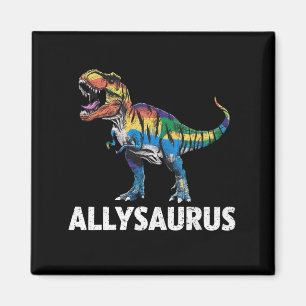 Aimant Allysaurus LGBT Dinosaur drapeau arc-en-ciel Ally 