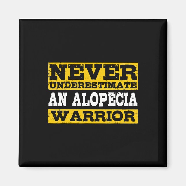 Aimant Alopecia Guerrier soutien perte de cheveux sensibi (Devant)