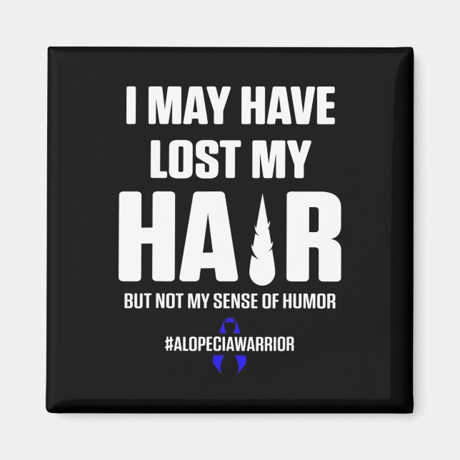 Aimant Alopecia Sensibilisation Perte de cheveux Guerrier (Devant)