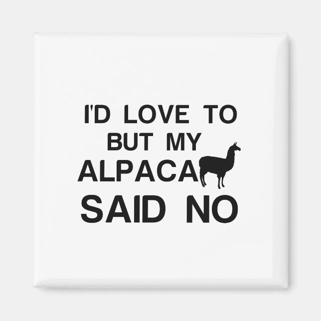 AIMANT ALPACA A DIT NON (Devant)