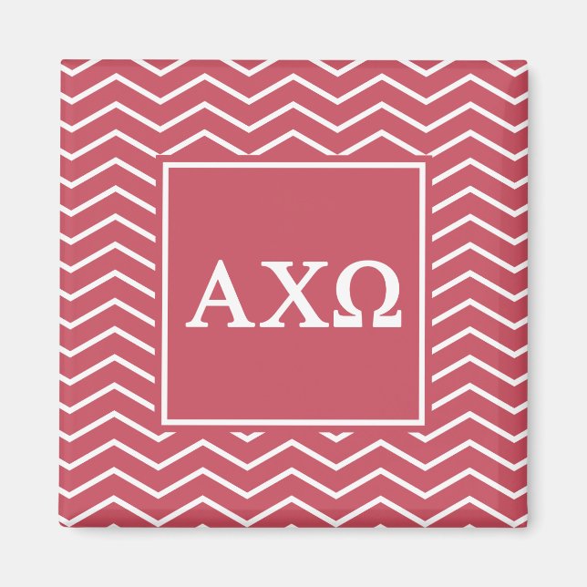 Aimant Alpha Chi Omega | Motif Chevron (Devant)