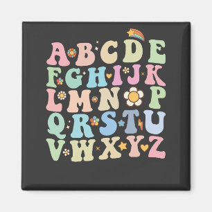 Aimant Alphabet ABC Rétro Maternelle Pré-Maternelle Groov