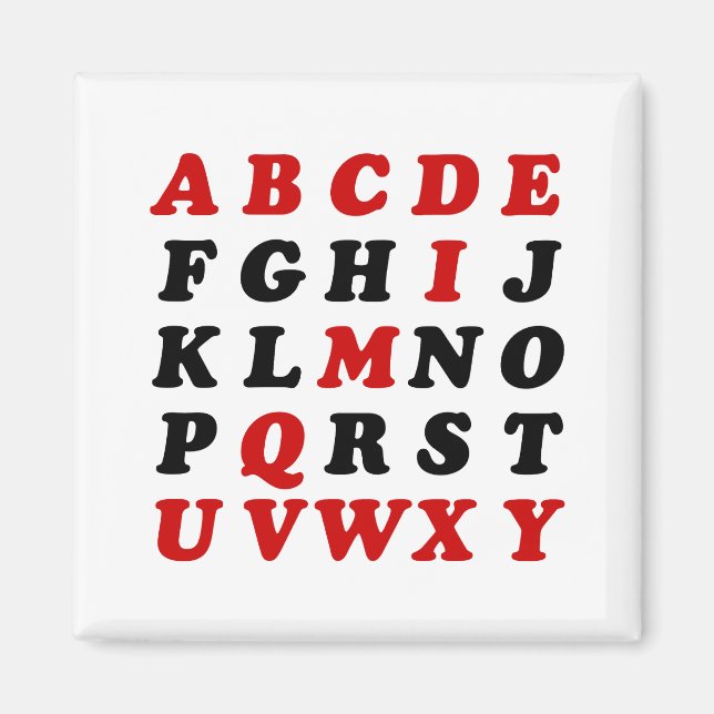 Aimant Alphabet anglais (Devant)