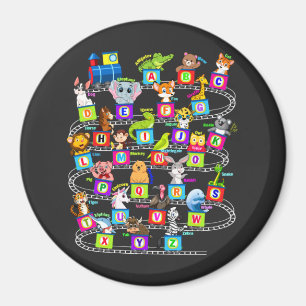 Aimant Alphabet Animal ABC Cercle d'apprentissage