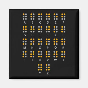Aimant Alphabet braille Blind Art