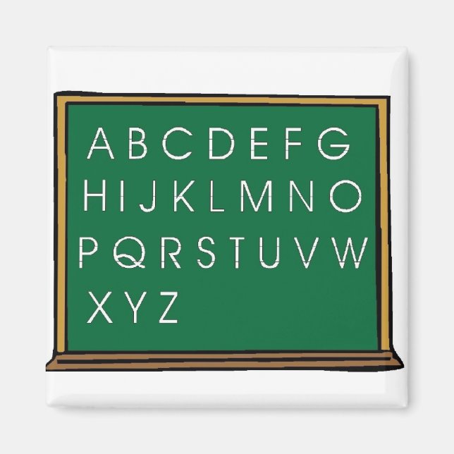 Aimant Alphabet de tableau noir (Devant)