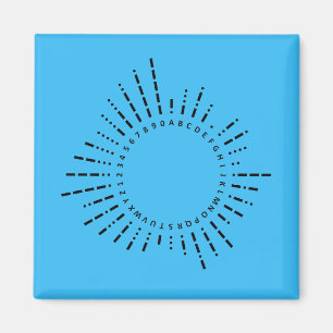 Aimant Alphabet du Code Morse – Conception Cyber Blue Tec