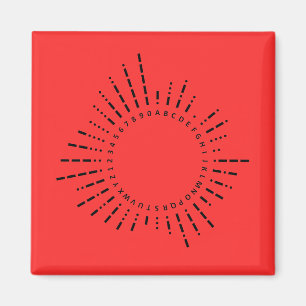 Aimant Alphabet Morse Code – Urgence Rouge