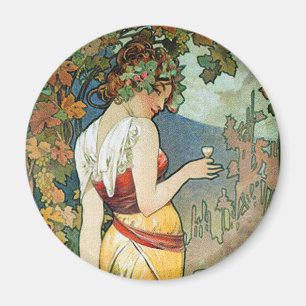 Aimant Alphonse (Alfons) Mucha : Cognac - art Nouveau