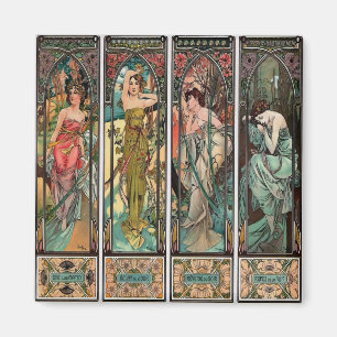 Aimant Alphonse Mucha art, Art nouveau, vintage, femmes