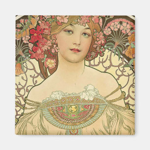 Aimant Alphonse Mucha - Art Nouveau Master