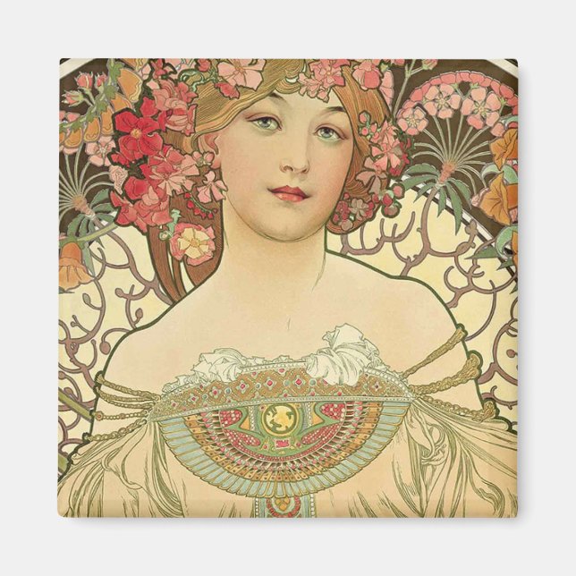 Aimant Alphonse Mucha - Art Nouveau Master (Devant)