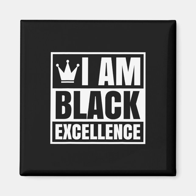 Aimant Am Black Excellence Histoire noire Hommes africain (Devant)