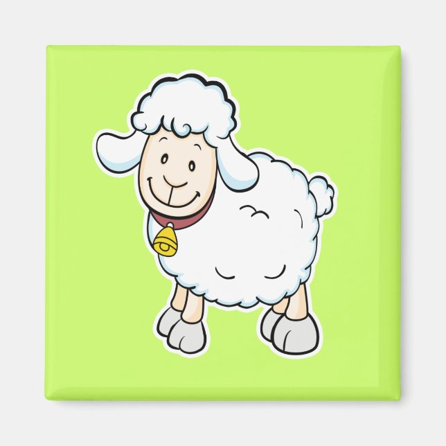 Aimant Amande de mouton blanc (Devant)