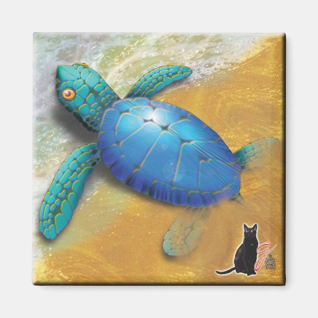 Aimant Amande de tortue de mer (Devant)