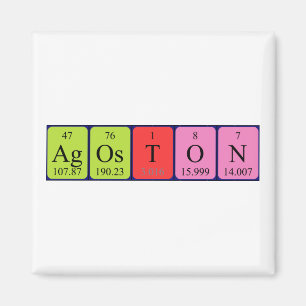 Aimant Amannet de nom de table périodique Ágoston