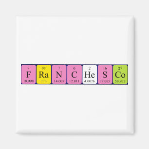 Aimant Amannet de nom de table périodique Franchesco