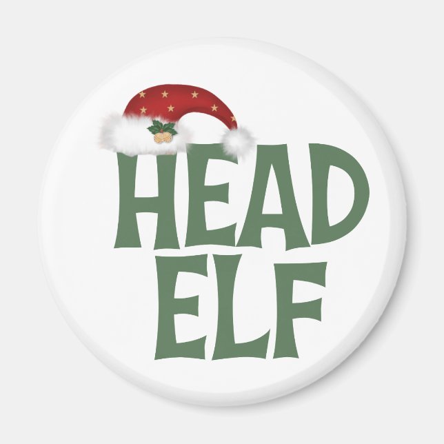 Aimant Amant de l'elfe de Noël amusant (Devant)