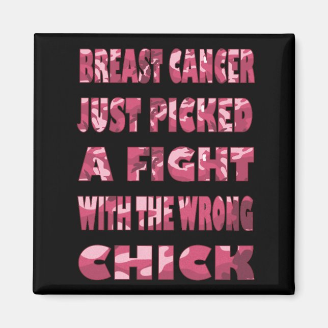 Aimant Amante de cancer du sein rose Camo (Devant)