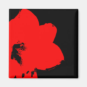 Aimant amaryllis rouge